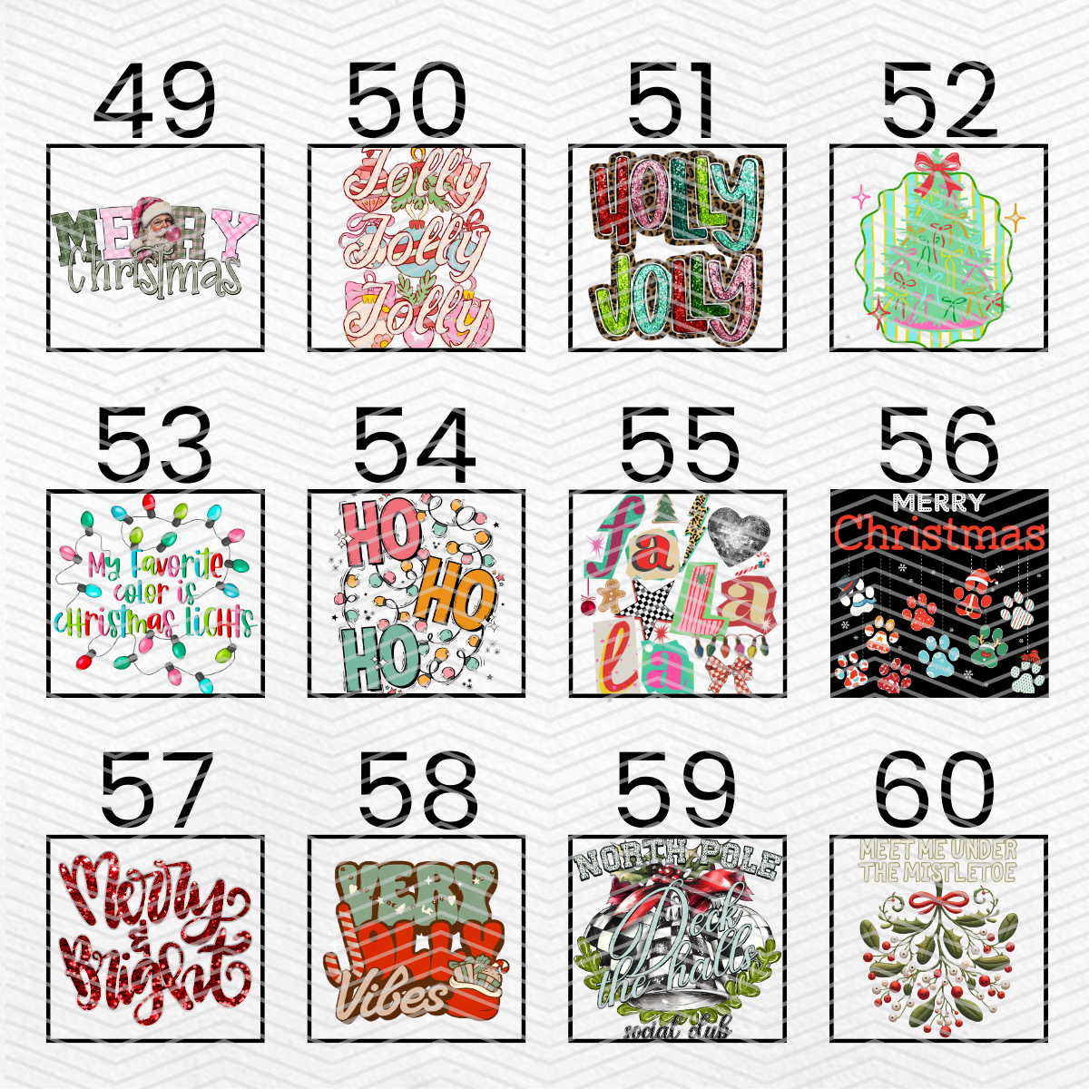 TRADITIONAL CHRISTMAS $2 Transfers - LIVE SALE ONLY Printed Transfers Unlimited Quantities Flat Rate Shipping $10 via UPS Final Sales No Returns or Exchanges