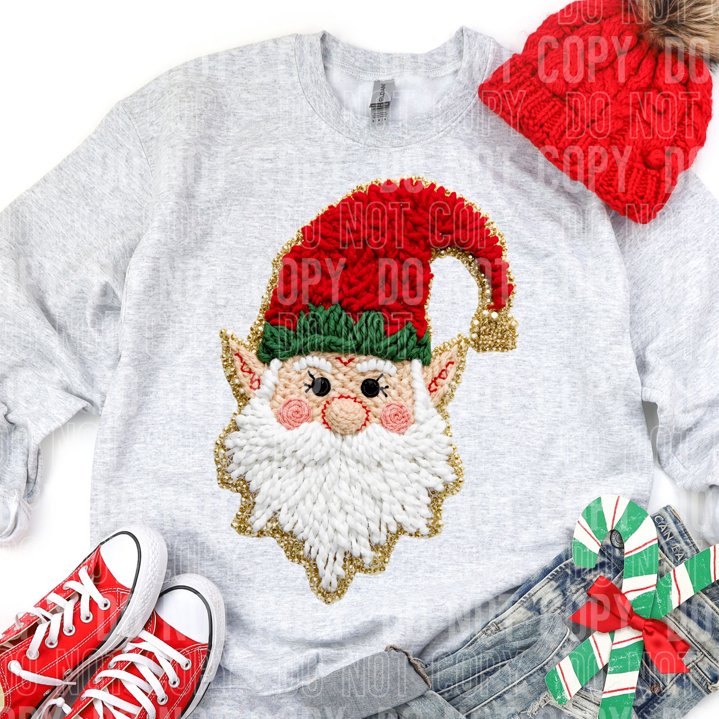 Elf Glitter Faux Yarn DTF TRANSFER
