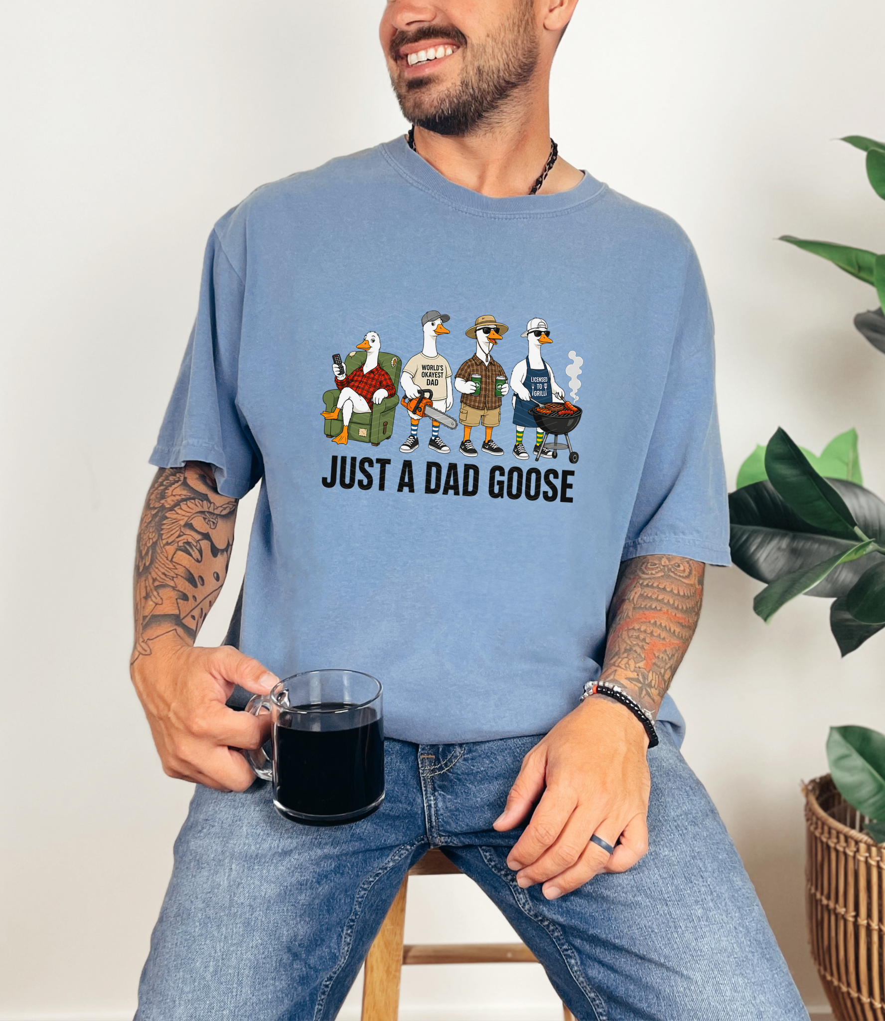 Just A Dad Goose DTF TRANSFER