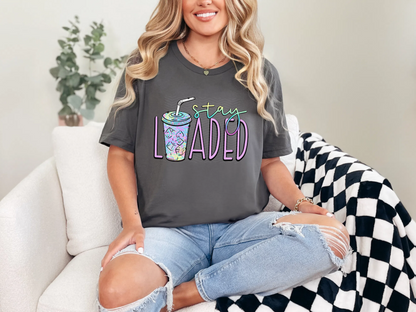 Stay Loaded Purple Leopard DTF TRANSFER