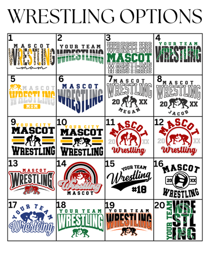 Custom Wrestling Designs DTF TRANSFER