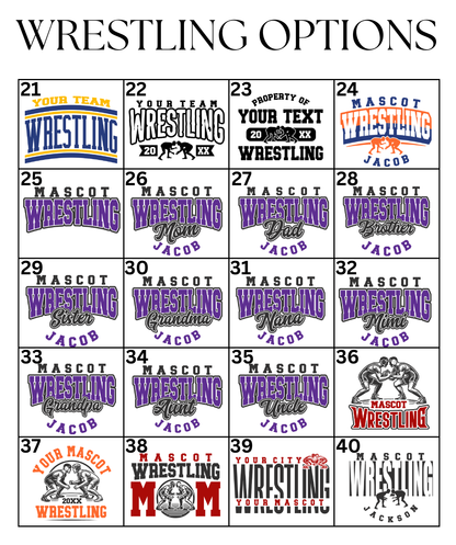 Custom Wrestling Designs DTF TRANSFER