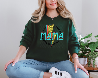 Mama Thunder Lightning Bolt Leopard DTF TRANSFER
