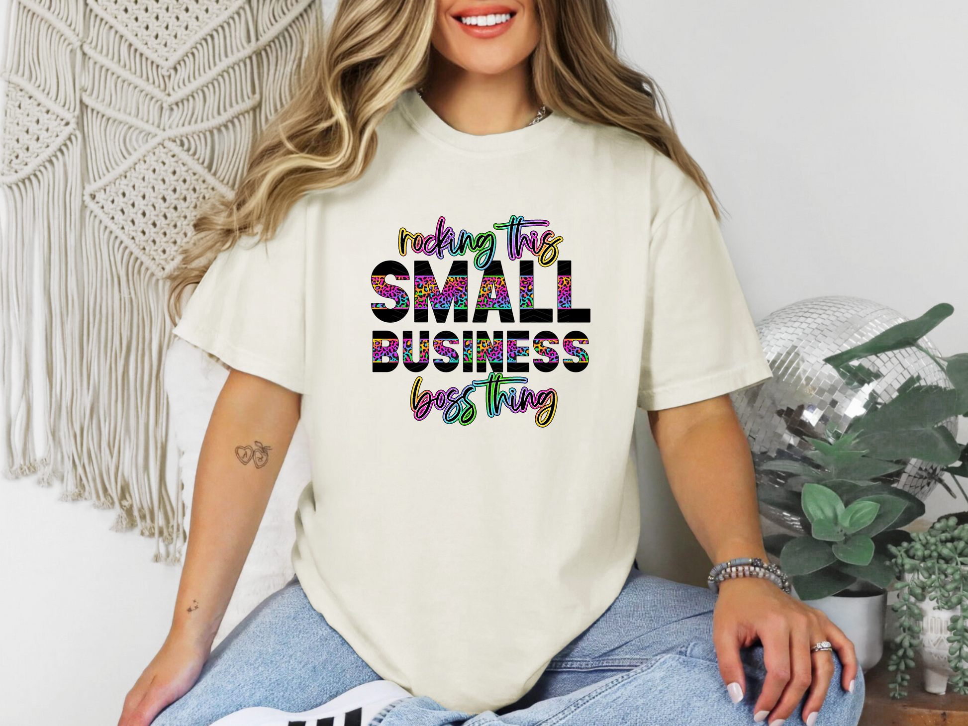 Rocking This Small Business Boss Thing Leopard DTF TRANSFER