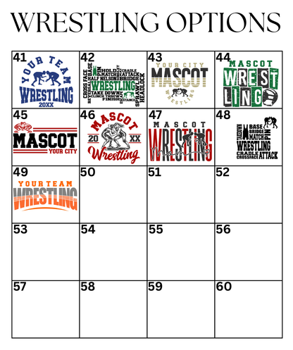 Custom Wrestling Designs DTF TRANSFER