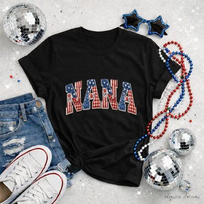 Nana Patriotic Patchwork DTF TRANSFER