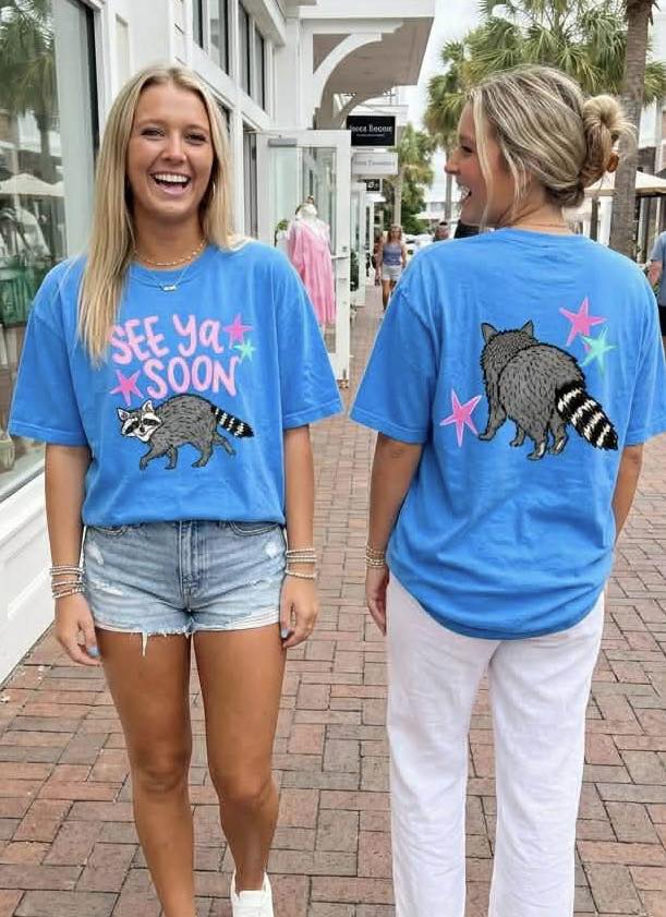See Ya Soon Raccoon DTF TRANSFER