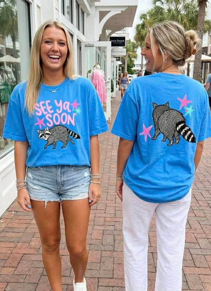 See Ya Soon Raccoon DTF TRANSFER