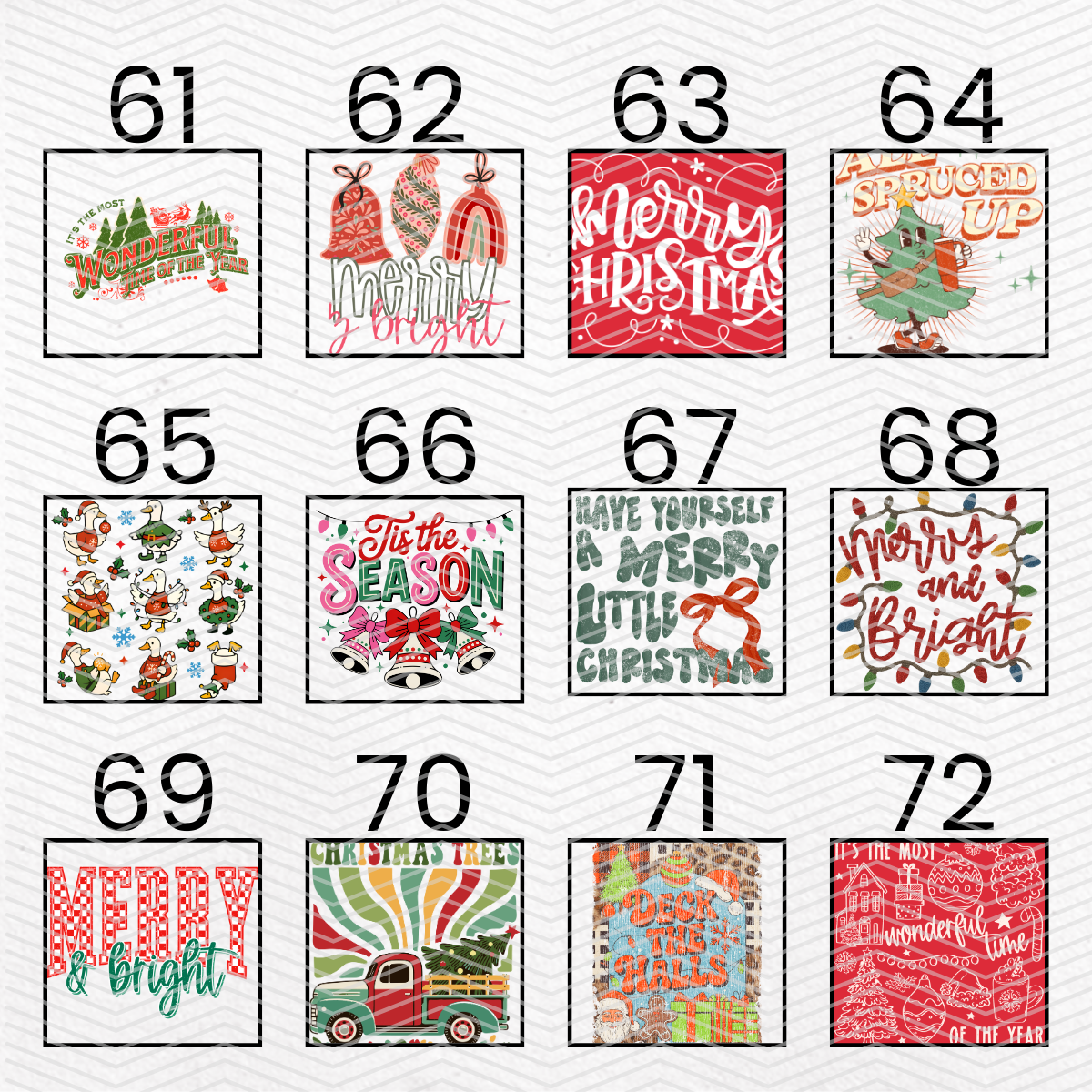 TRADITIONAL CHRISTMAS $2 Transfers - LIVE SALE ONLY Printed Transfers Unlimited Quantities Flat Rate Shipping $10 via UPS Final Sales No Returns or Exchanges