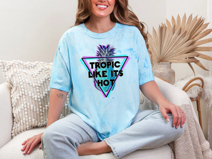 Tropic Like It’s Hot Neon Pineapple | 2 Colors | DTF TRANSFER