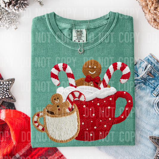 Hot Cocoa Faux Yarn DTF TRANSFER