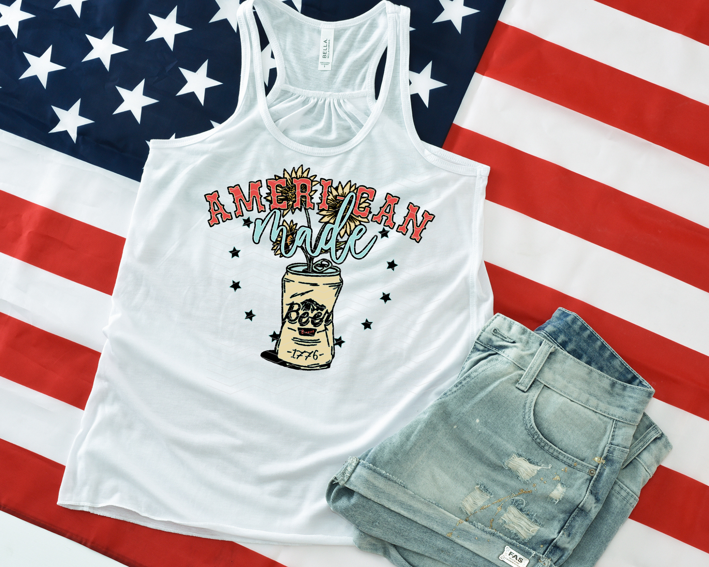 Ameri Can Made (Red / Pink) DTF TRANSFER