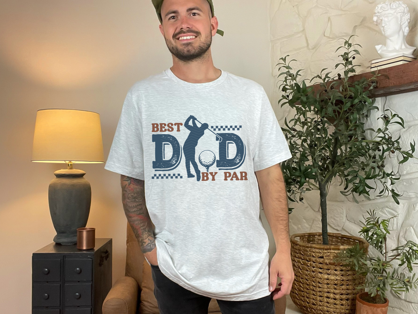 Best Dad By Par Checkered DTF TRANSFER