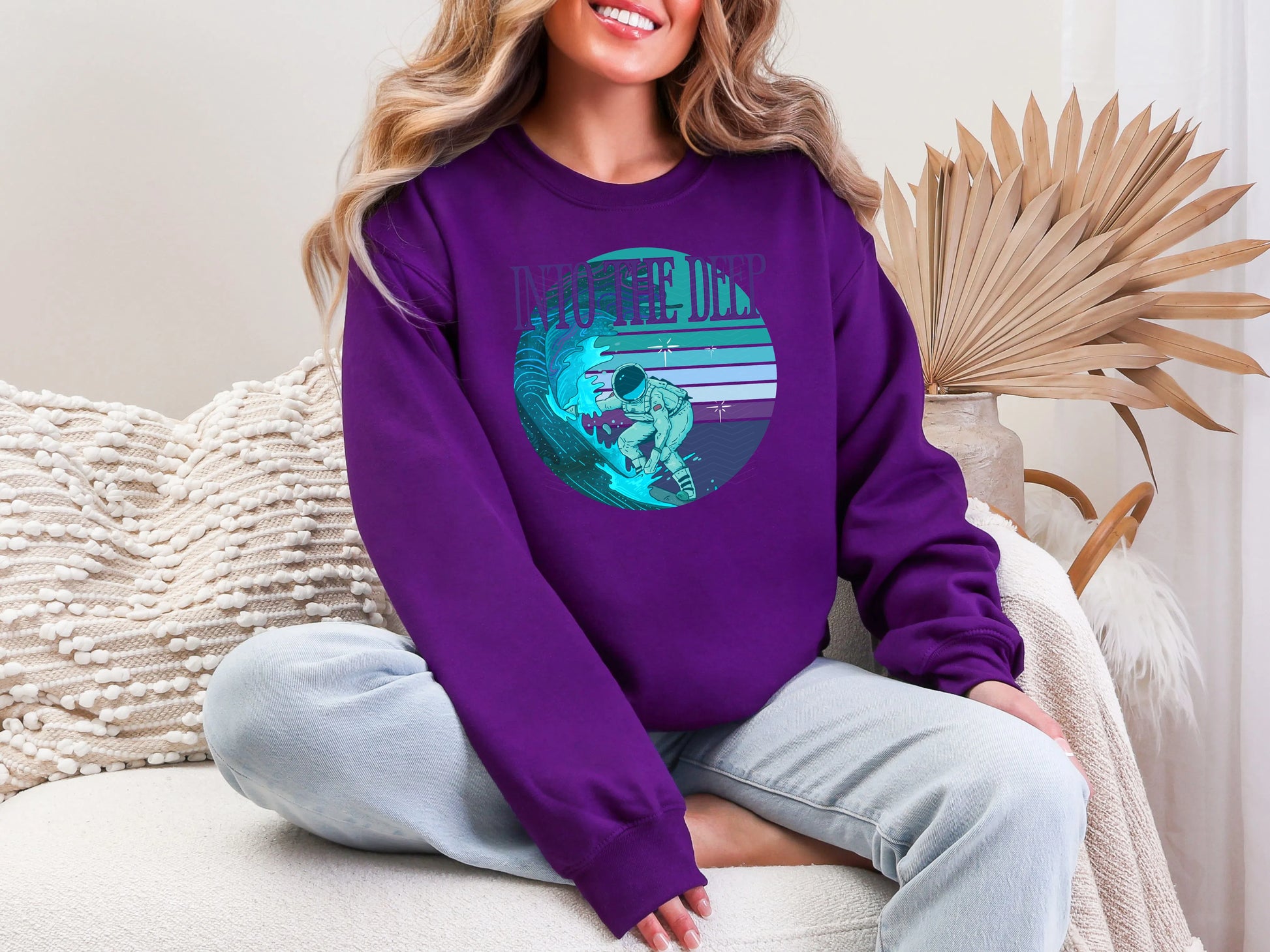 Into the Deep Surfing Astronaut DTF TRANSFER