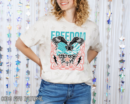Freedom 1776 Teal Pink DTF TRANSFER