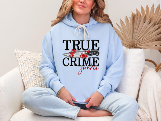 True Crime Junkie Faux Embroidery DTF TRANSFER