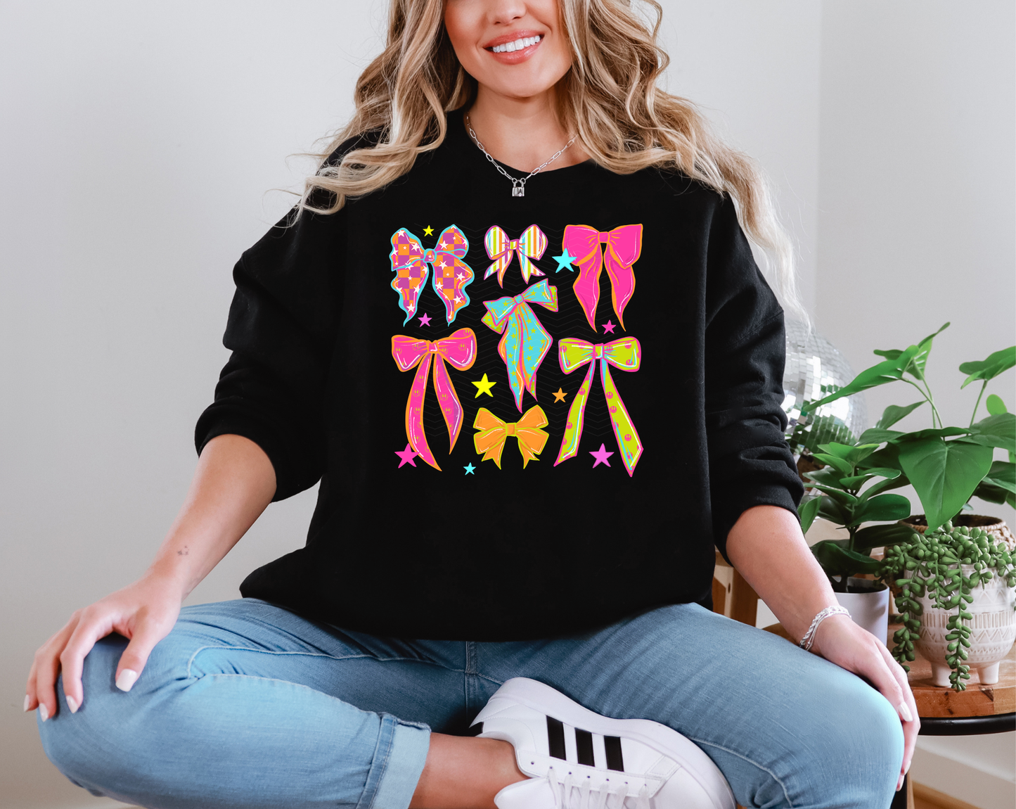 Retro Neon Bows DTF TRANSFER