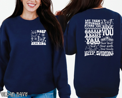 Keep Shining Back Pocket DTF TRANSFER