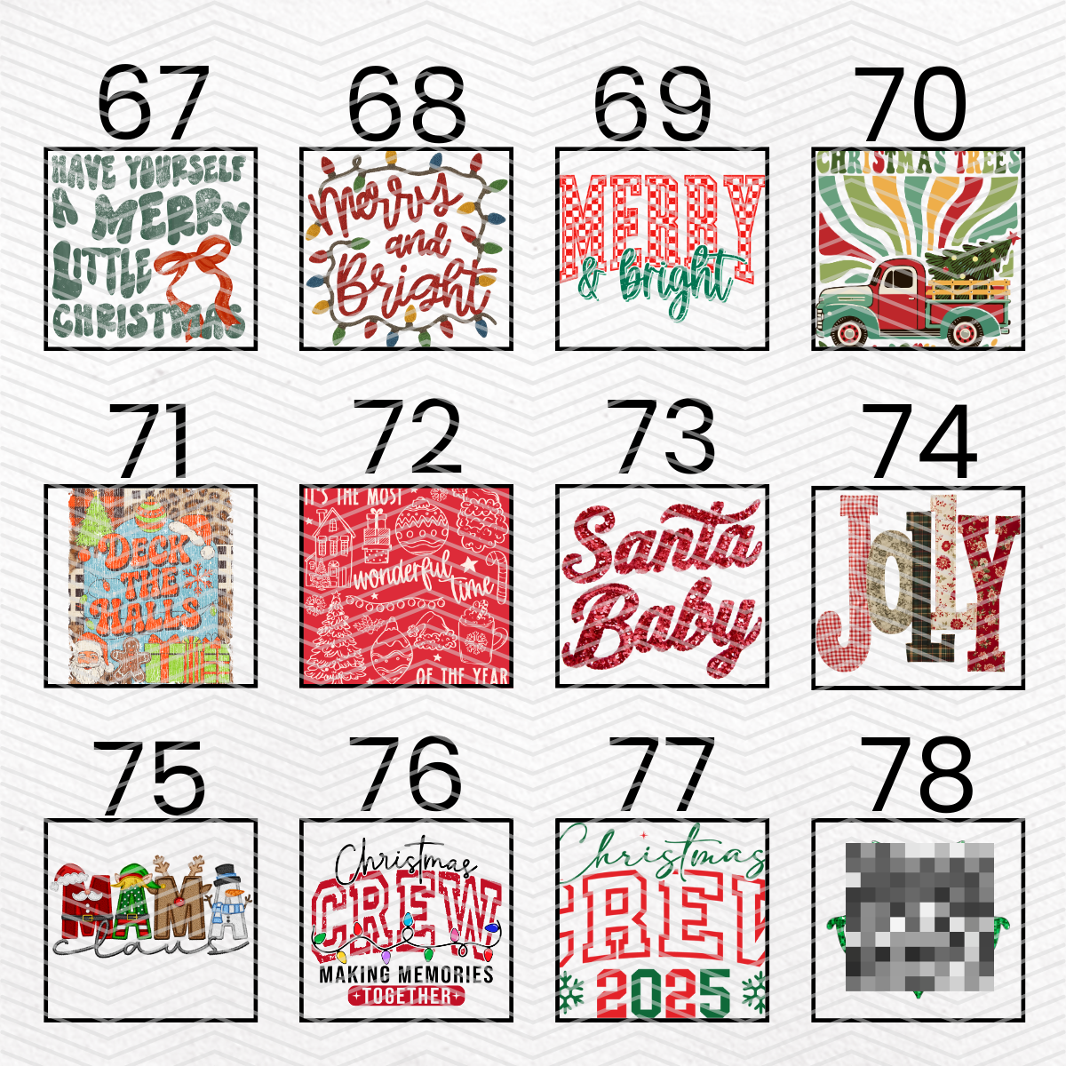 TRADITIONAL CHRISTMAS 3 $2 Transfers - LIVE SALE ONLY