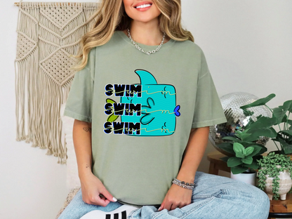 Swim Swim Swim Doodle Fish | 3 Colors | DTF TRANSFER