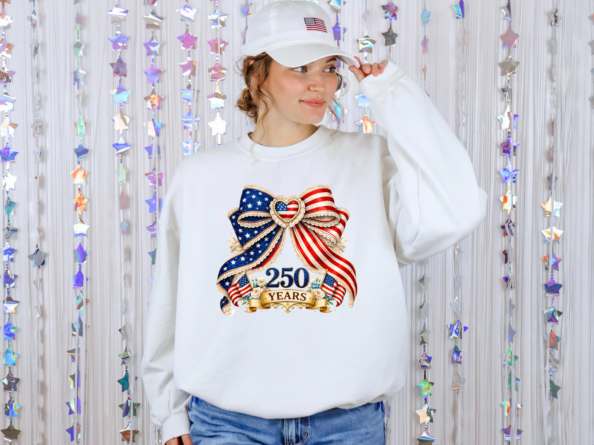 250 Years Patriotic Bow DTF TRANSFER