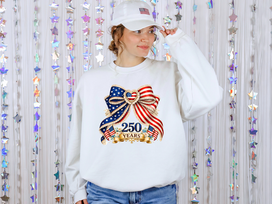 250 Years Patriotic Bow DTF TRANSFER
