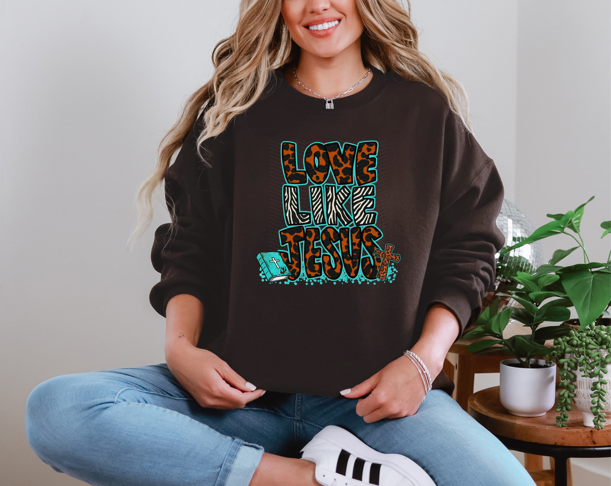 Love Like Jesus Stacking Leopard and Zebra print DTF TRANSFER