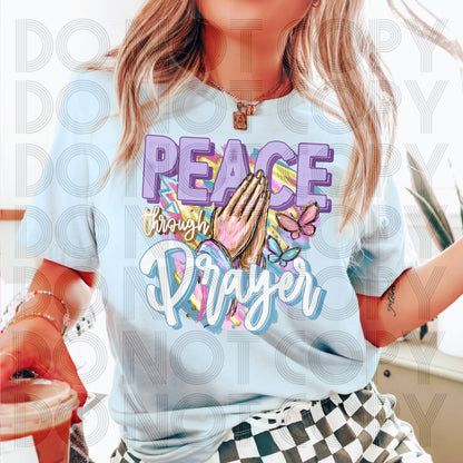 Peace Through Prayer DTF TRANSFER