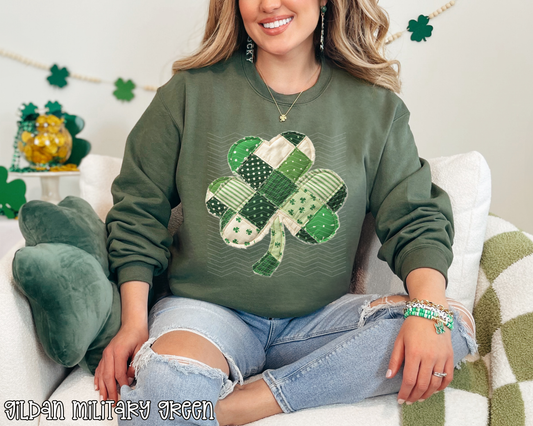 Patchwork Shamrock DTF TRANSFER
