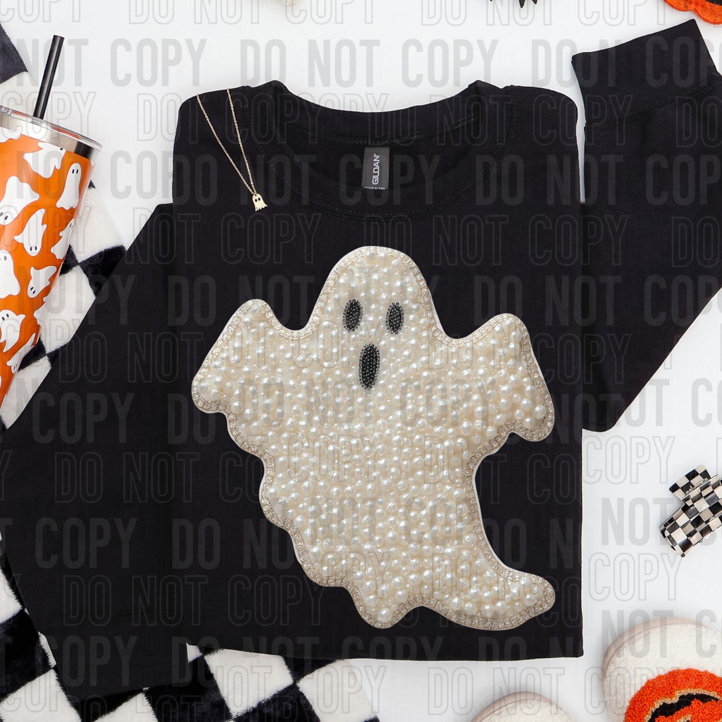 GHOST FAUX PEARLS DTF TRANSFER