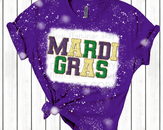 Mardi Gras Faux Patch DTF TRANSFER