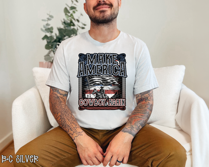 Make America Cowboy Again (White) DTF TRANSFER