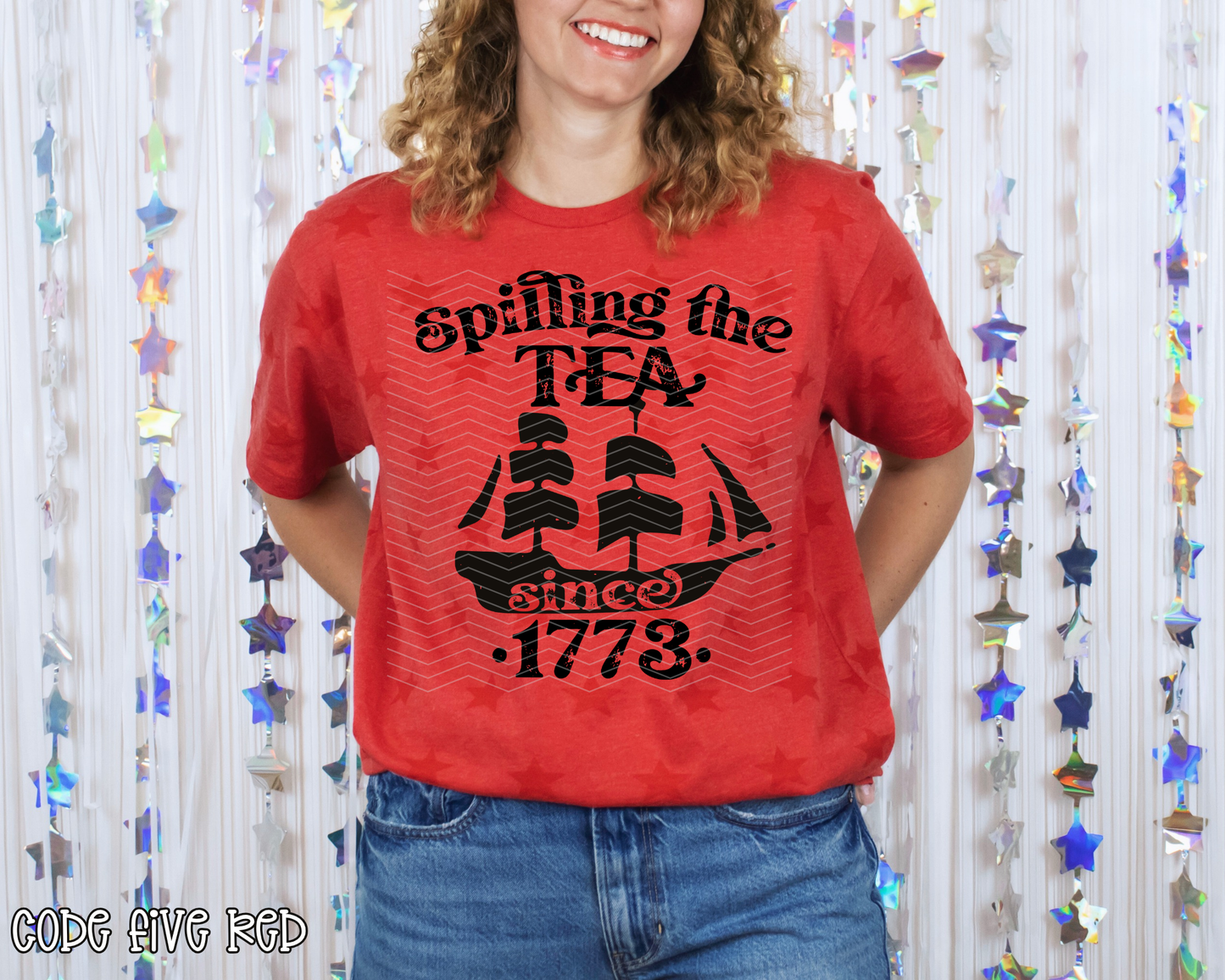Spilling the Tea since 1773 Single Color DTF TRANSFER