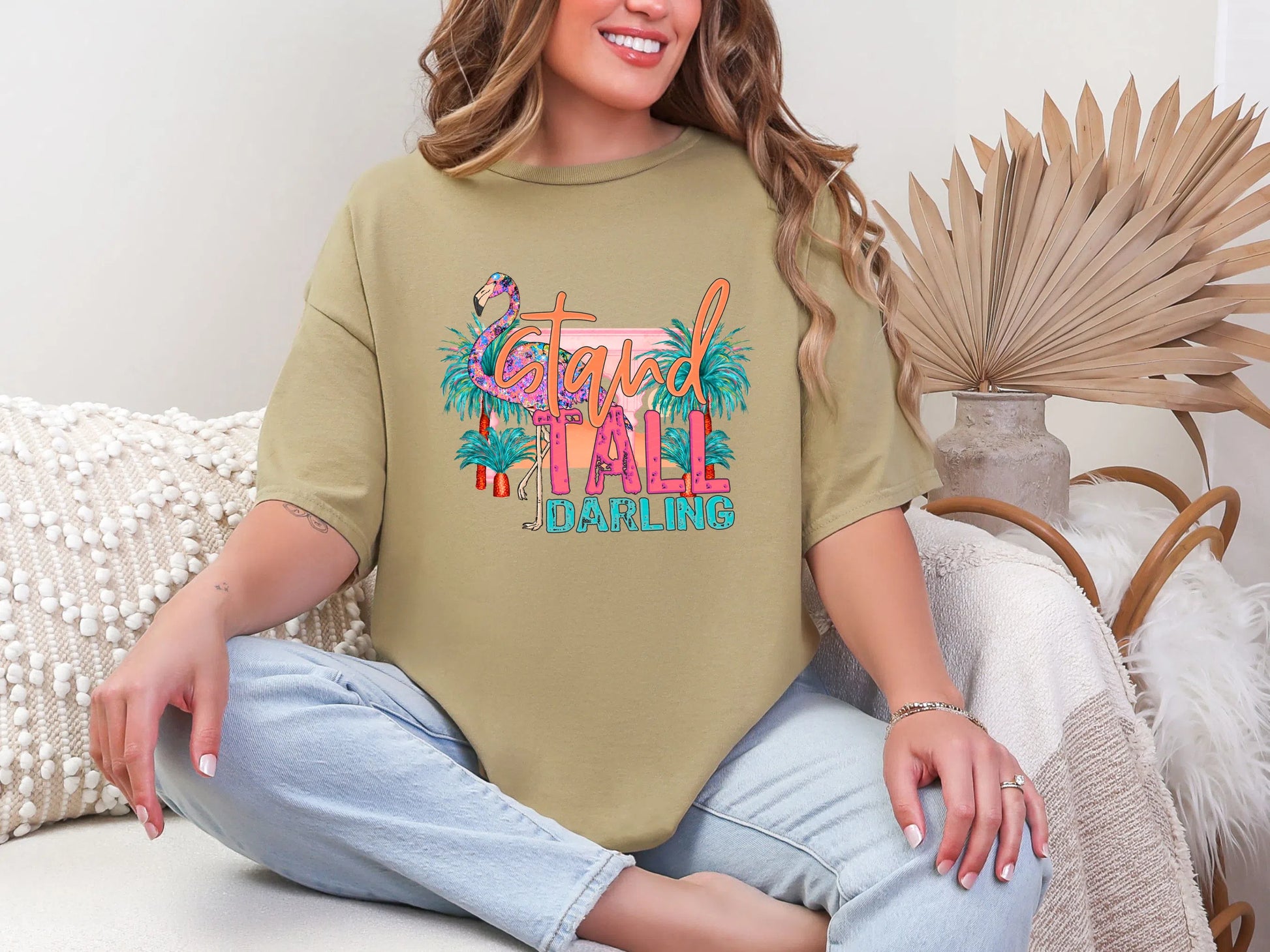Stand Tall Darling Flamingo DTF TRANSFER