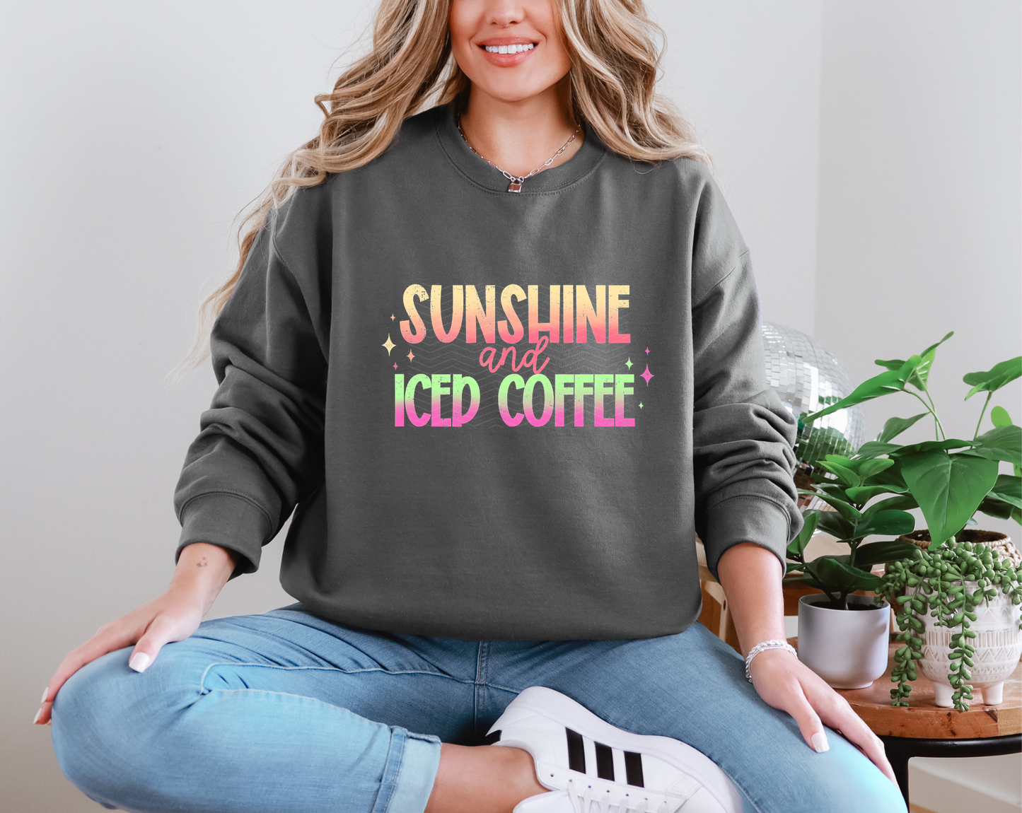 Sunshine and Iced Coffee Colored DTF TRANSFER