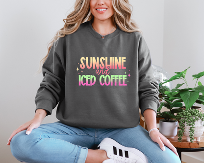Sunshine and Iced Coffee Colored DTF TRANSFER