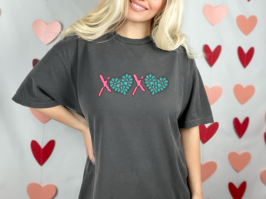 XOXO Turquoise DTF TRANSFER