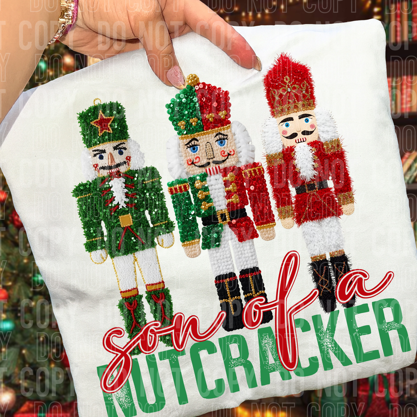 SON OF A NUTCRACKER Faux Yarn DTF TRANSFER