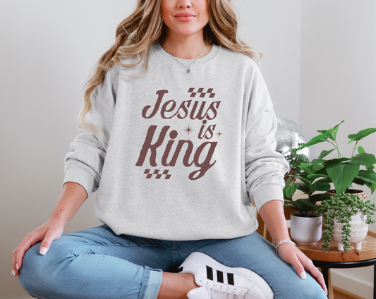 Jesus Is King Brown DTF TRANSFER