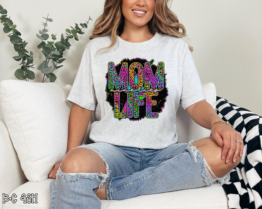 90s Mom Life Rainbow Leopard DTF TRANSFER