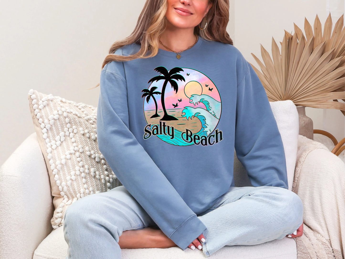 Salty Beach Circle DTF TRANSFER