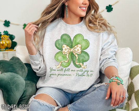 You Will Fill Me With Joy In Your Presence St Pat's Bow DTF TRANSFER