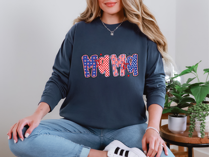 Mama Patriotic Doodle DTF TRANSFER