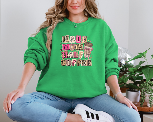Half Mom Half Coffee DTF TRANSFER