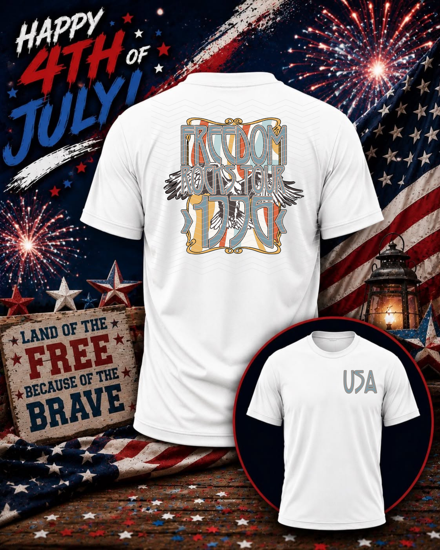 Freedom Rocks Tour (Blue) DTF TRANSFER