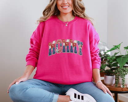 Mommy Patriotic Patchwork DTF TRANSFER