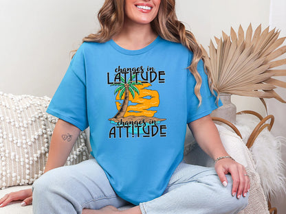 Changes In Latitude Changes in Attitude Yellow DTF TRANSFER