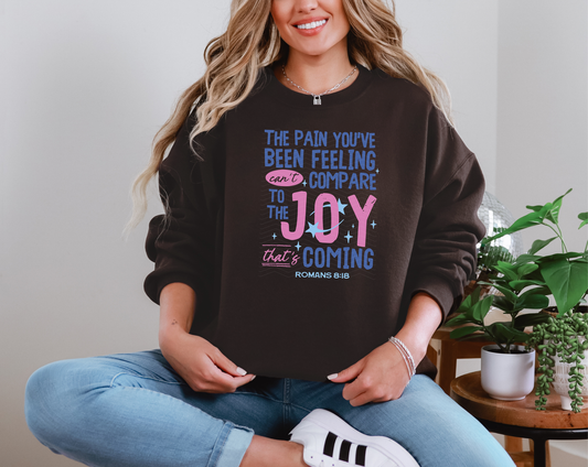 To The Joy That's Coming Blue Pink DTF TRANSFER