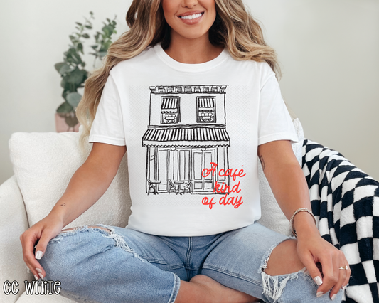 A Cafe Kind of Day Hand Drawn Collection DTF TRANSFER