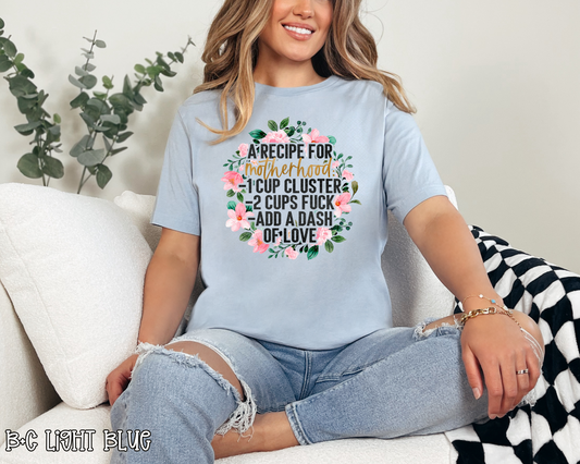 A Recipe for Motherhood Floral DTF TRANSFER